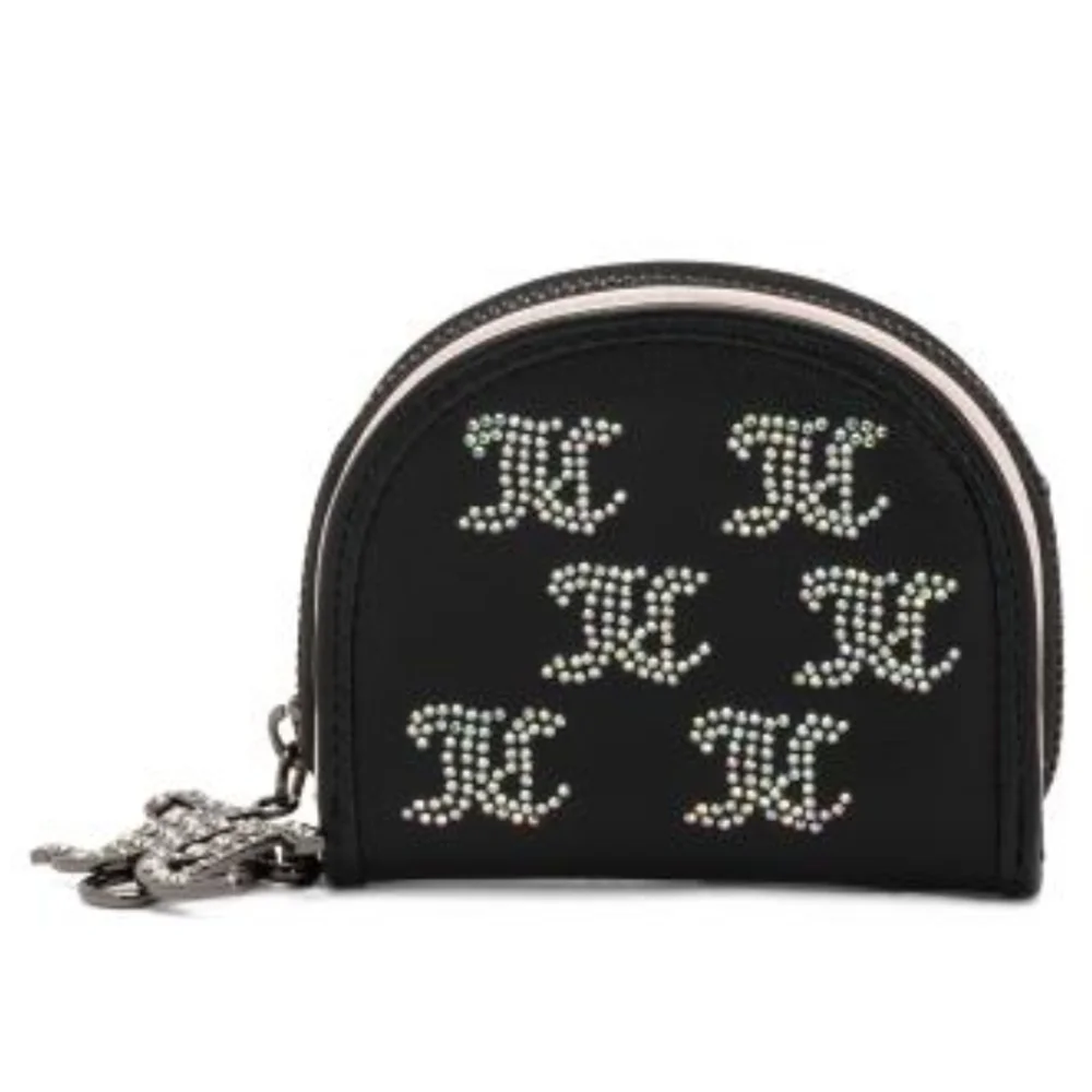 🖤▪️Juicy Couture ▪️black Taking The Lead Half Moon Card Holder Interior Mirror